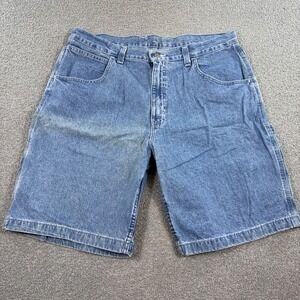 Faded Glory Denim Shorts Men's 38 Blue Carpenter Regular Fit Workwear Utility